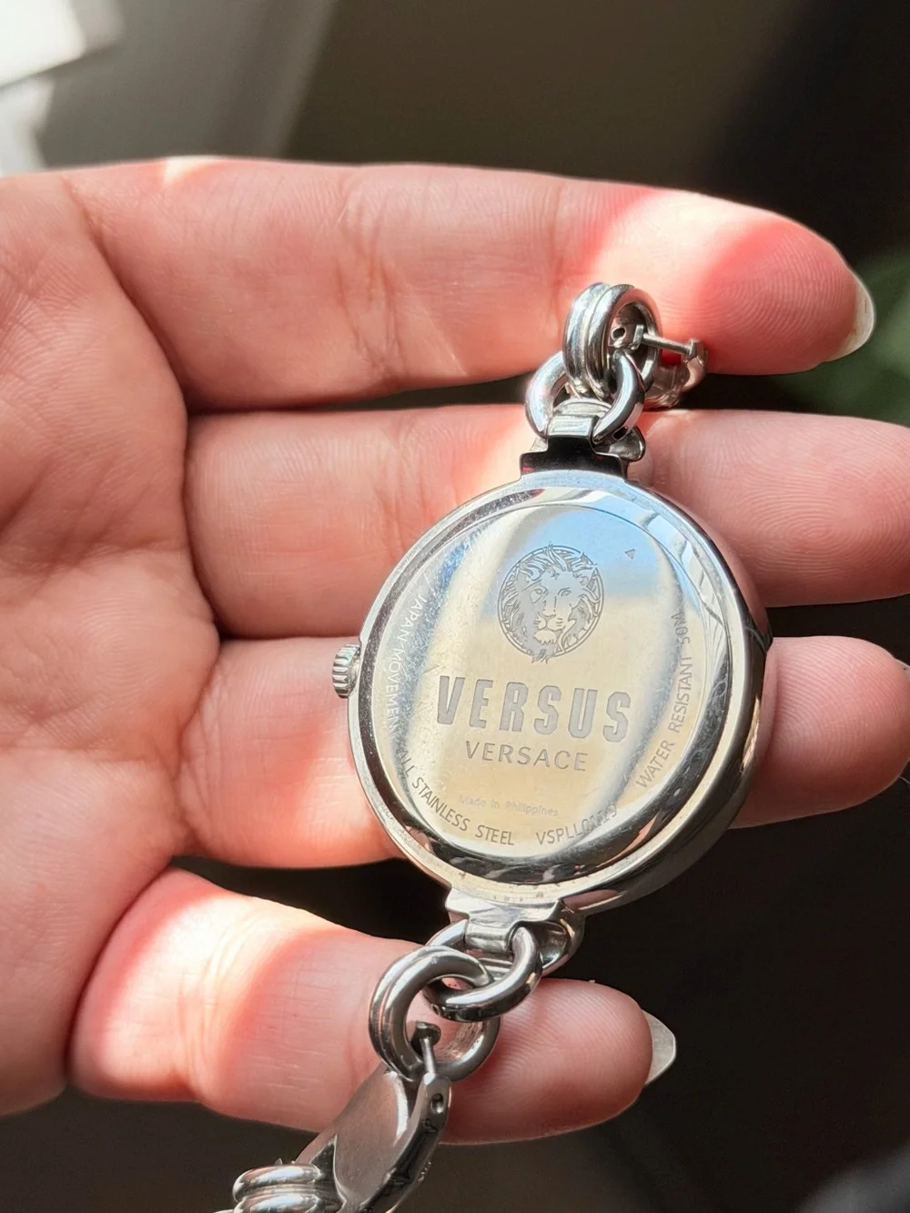 Versus Versace Silver-Tone Medallion Bracelet Watch 36mm